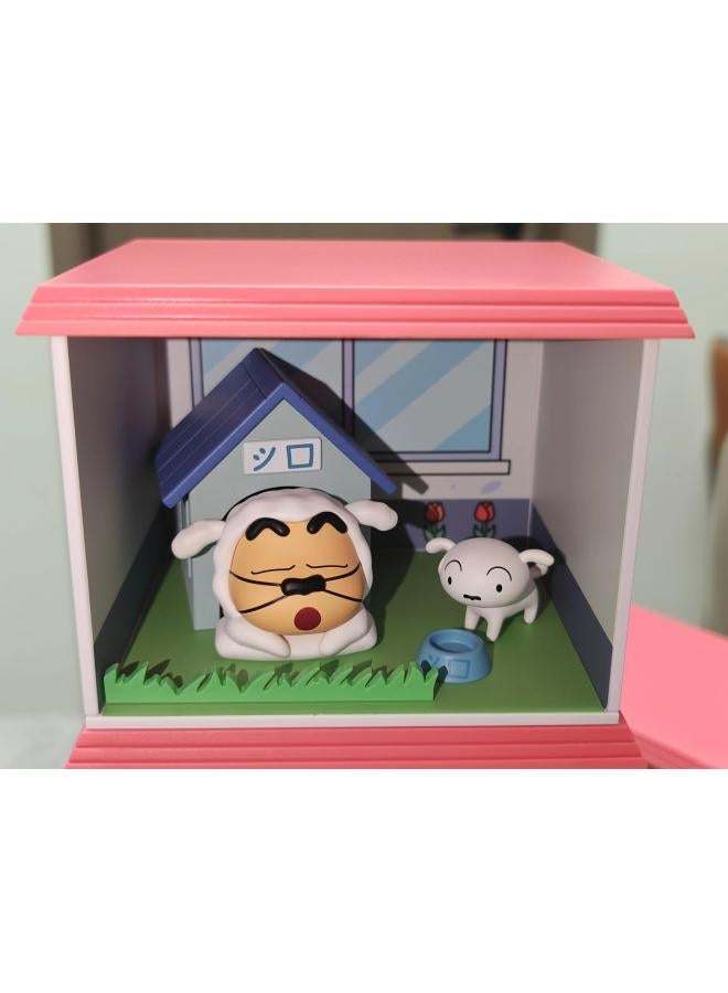 Crayon Shin-Chan New Year's Day House Series Blind Box Cute Dolls Trendy Toys Peripheral Ornaments